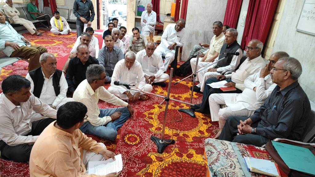 Indra Chand Rathi elected President for the 16th time at the annual meeting of the Hanuman Temple Jawahar Nagar
